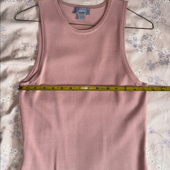 Blush Cutout Knit Sheath Pink Sleeveless Midi Dress - Picture 6 of 7